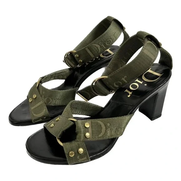 Dior Army green Strap Heels - Picture 2 of 11